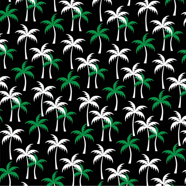 熱帯のヤシの木パターン — ストックベクタ