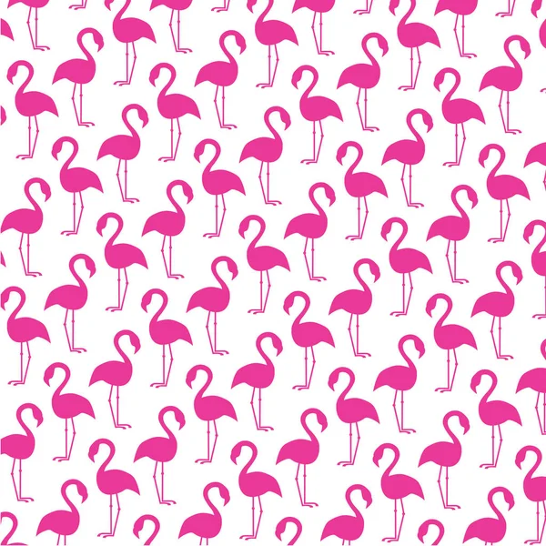 Bezešvý vzor Flamingo — Stockový vektor