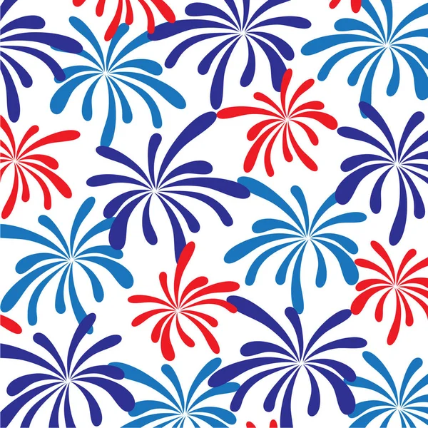 Fireworks seamless pattern — Stock Vector