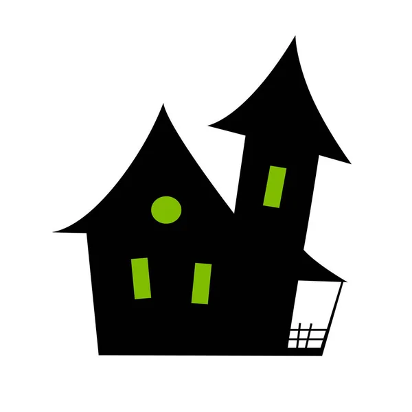 Halloween assombrado Ícone Casa —  Vetores de Stock