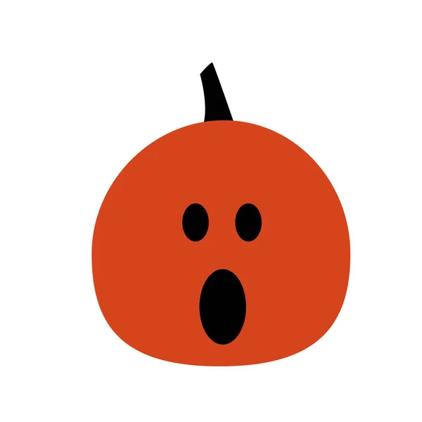 Halloween jack-o-linterna icono de calabaza — Vector de stock