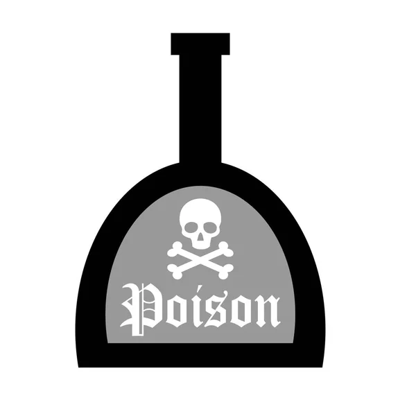 Halloween icône bouteille toxique — Image vectorielle