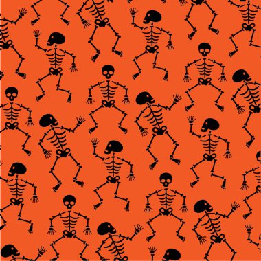 Halloween iskelet desen 