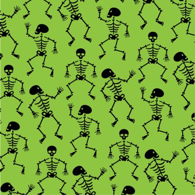 Halloween iskelet desen 