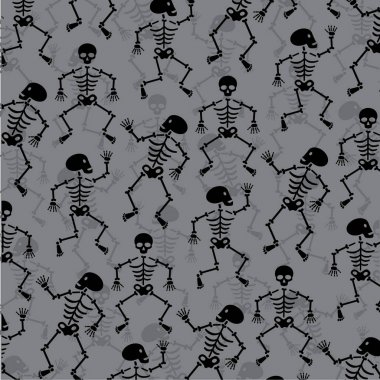 Halloween iskelet desen 