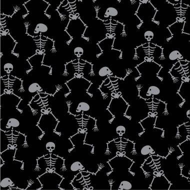 Halloween iskelet desen 