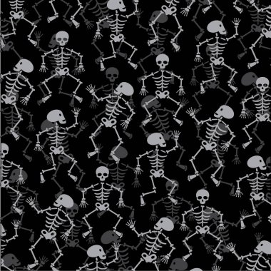 Halloween iskelet desen 