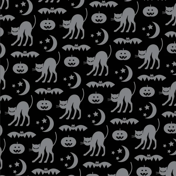 Patrón gris de Halloween — Archivo Imágenes Vectoriales