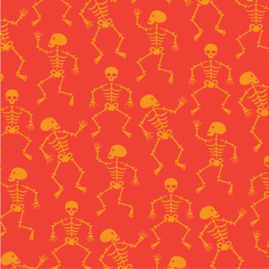 Halloween iskelet desen 