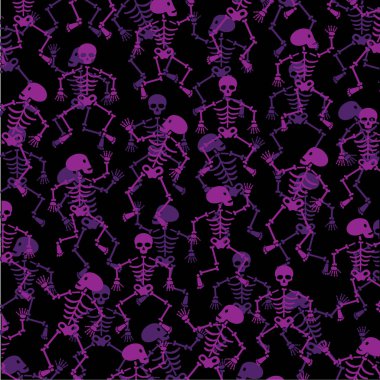 Halloween iskelet desen 
