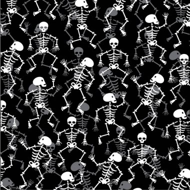 Halloween iskelet desen 