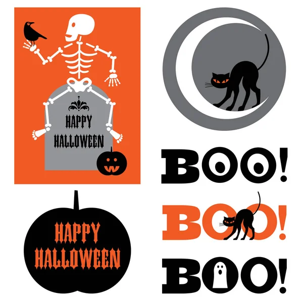 Modelo de banner halloween —  Vetores de Stock