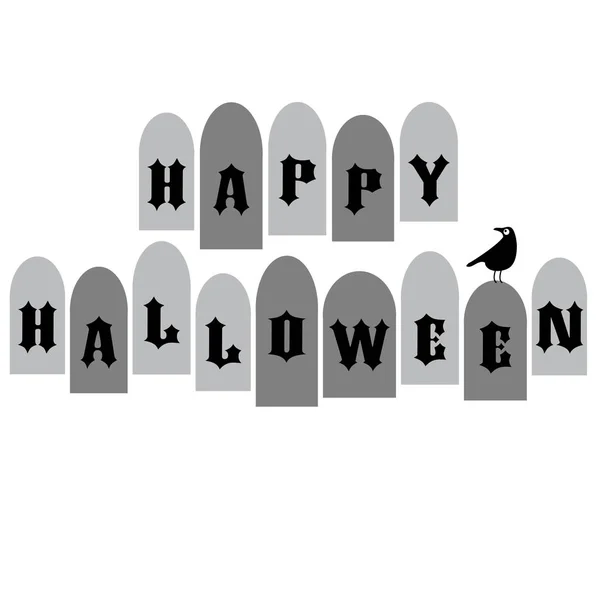 Feliz tipografía de Halloween — Archivo Imágenes Vectoriales