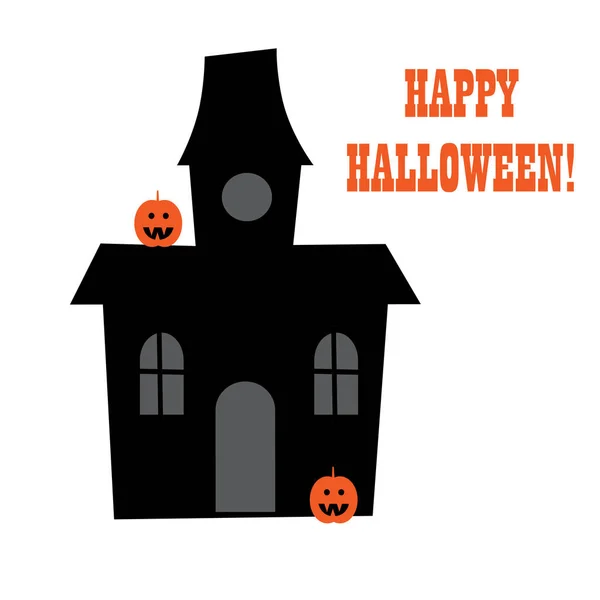Ikona strašidelný dům Halloween — Stockový vektor