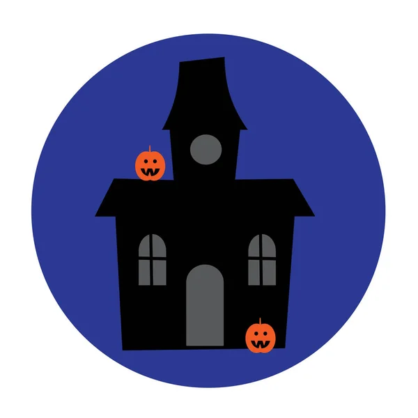 Halloween haunted house ikona — Wektor stockowy