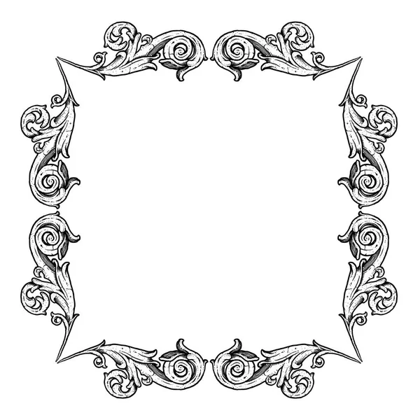 Ornate vintage frame stencil — Stock Vector © kristino0702 6621506