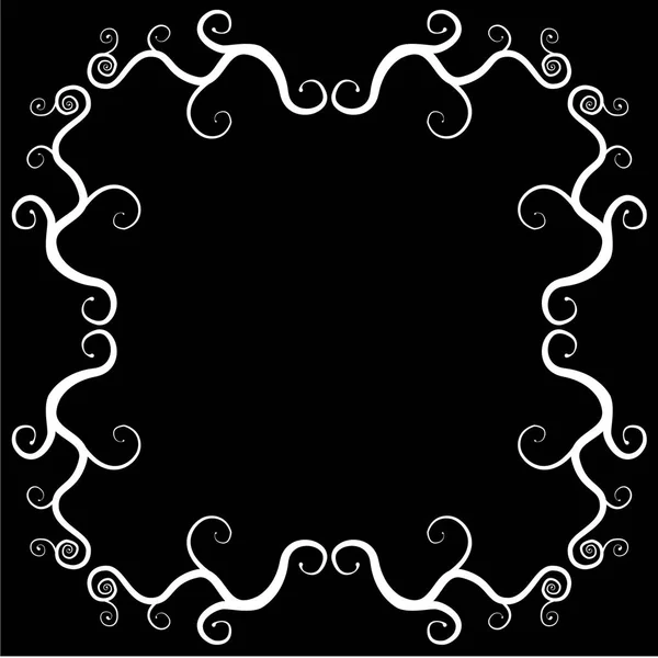 Schwarz weiß quadratisch halloween frame — Stockvektor