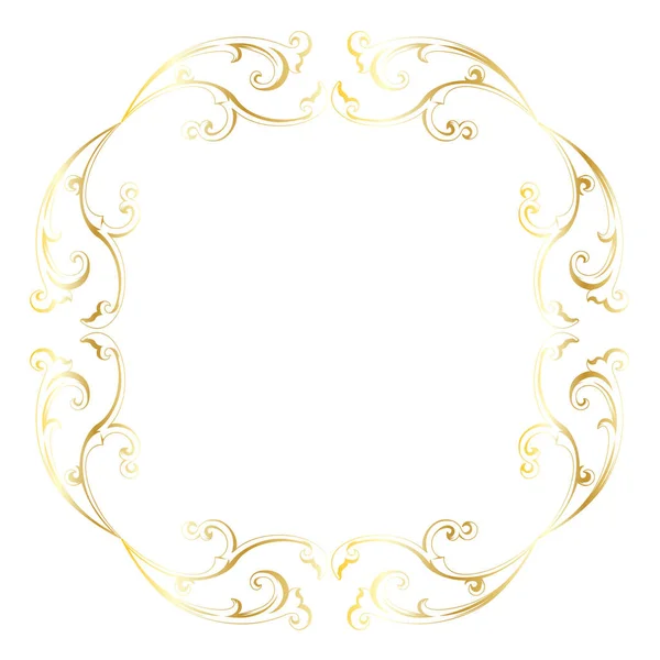 Gold scroll frame — Stock Vector