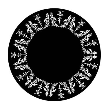 Cadılar Bayramı beyaz ve siyah süslü çerçeve