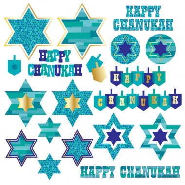 Chanukah clipart öğeleri