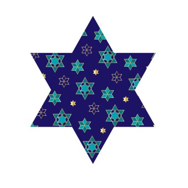 desenli mavi Yahudi yıldızı