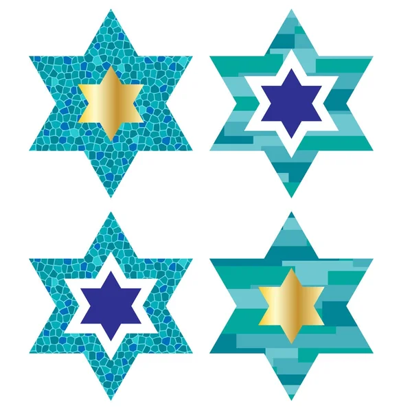 Yahudi yıldız kümesi — Stok Vektör