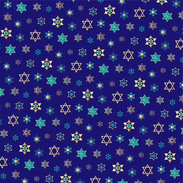 ユダヤ人の星のパターン — ストックベクタ