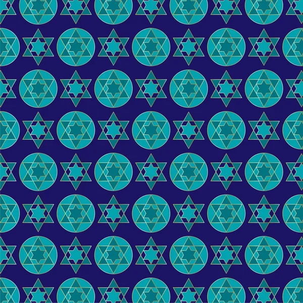 犹太星模式 — 图库矢量图片