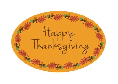 Şükran günün kutlu olsun illüstrasyon 