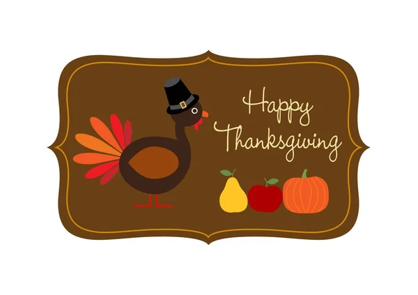 Happy Thanksgiving med Turkiet — Stock vektor