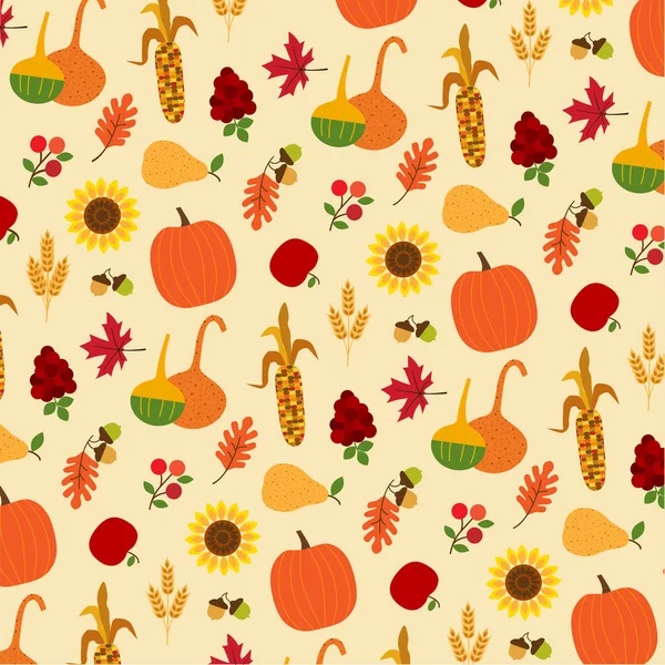Patrón de cosecha otoño — Archivo Imágenes Vectoriales