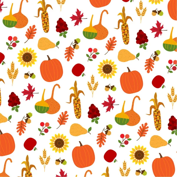 Patrón de cosecha otoño — Vector de stock