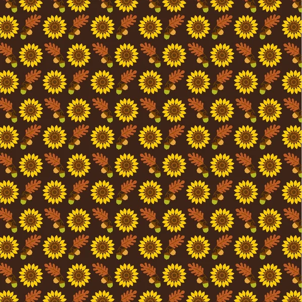 meşe palamutları ve yaprakları desen 