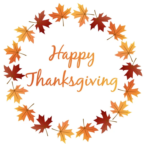 Thanksgiving afbeelding met bladeren — Stockvector