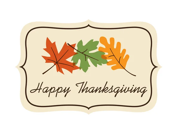 Thanksgiving graphic with  leaves — Stock Vector