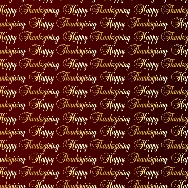 Happy thanksgiving typography pattern — Stock Vector