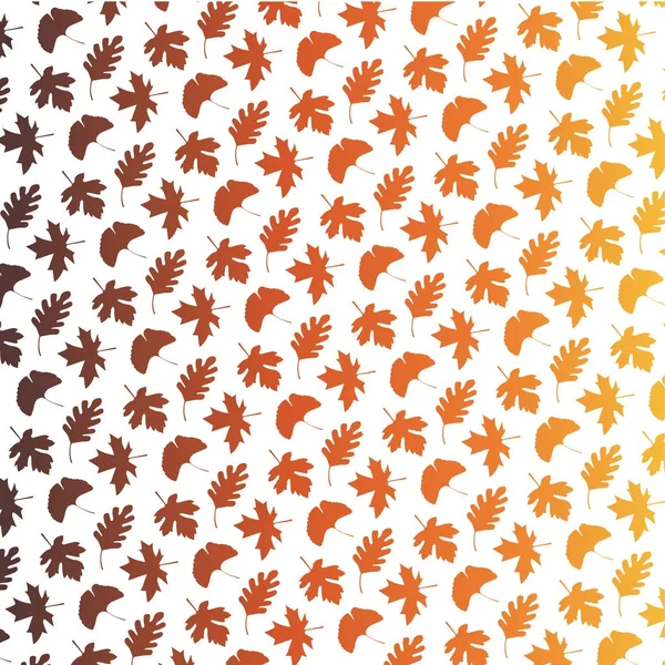 Modèle avec feuilles automnales — Image vectorielle