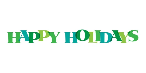 Happy Holidays typografie — Stockvector