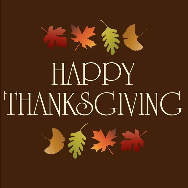 Happy thanksgiving typography — Stock Vector