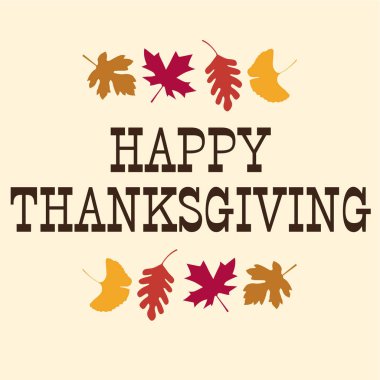 Mutlu Şükran günü tipografi