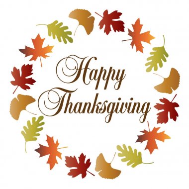 Mutlu Şükran günü çelenk