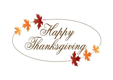 Şükran günün kutlu olsun tipografi yaprakları ile