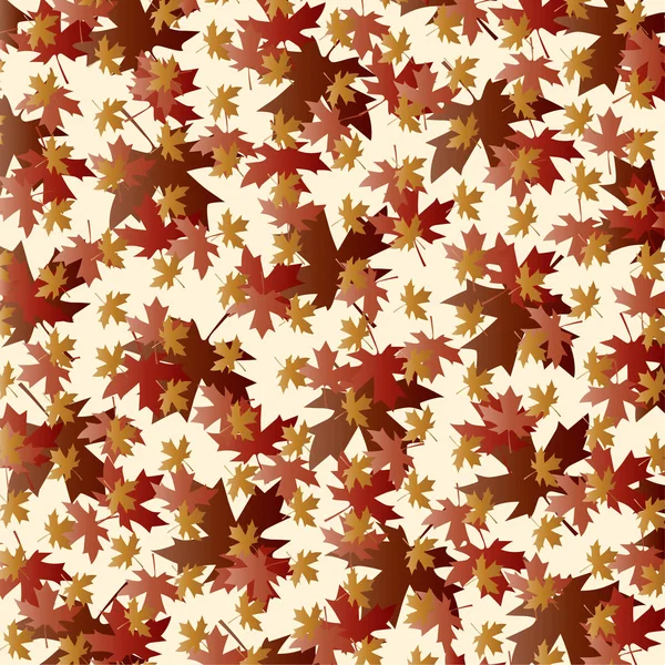 Pattern with autumnal leaves — Stock Vector