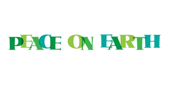 Fred på jorden typografi — Stock vektor