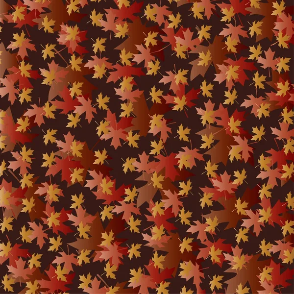 Pola dengan daun musim gugur - Stok Vektor