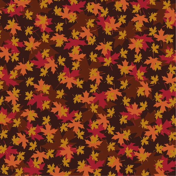 Pola dengan daun musim gugur - Stok Vektor