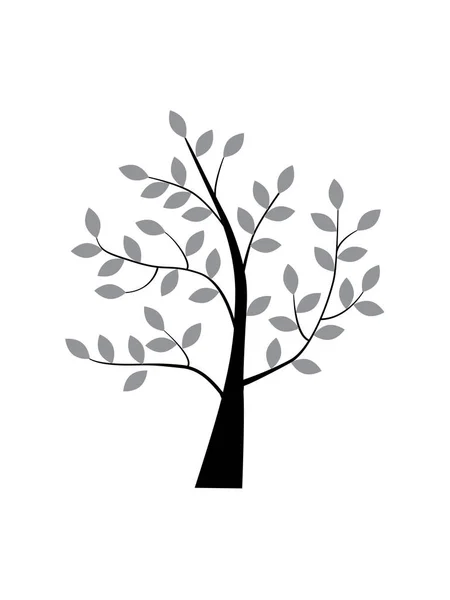 Árbol gris negro — Vector de stock