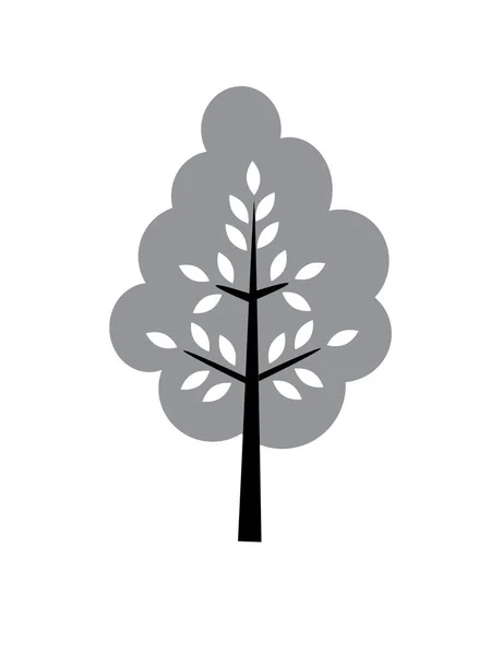 黑灰色树 — 图库矢量图片