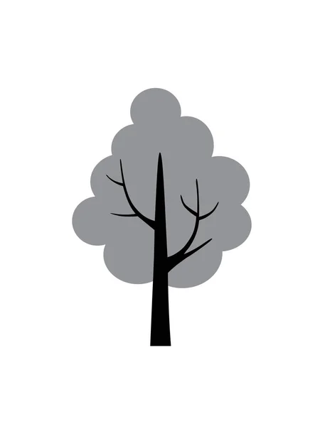 Black gray tree — Stock Vector