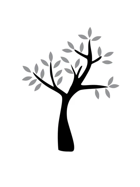 블랙 회색 나무 — 스톡 벡터